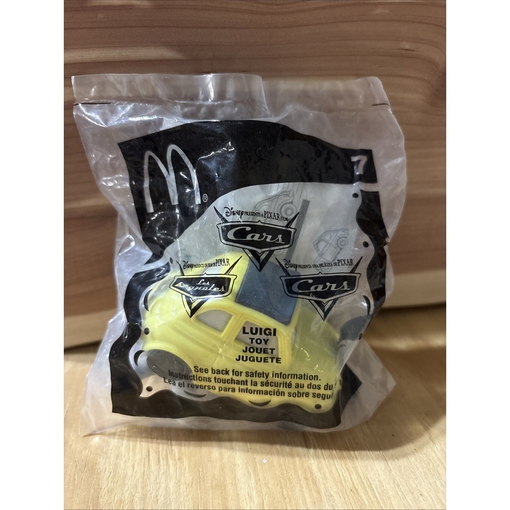 Disney Pixar Cars 2006 McDonald's Happy Meal Toy #7 Luigi Yellow Car Sealed NIP